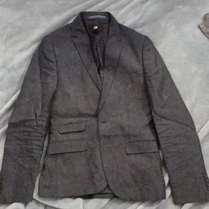 H&M Men's 34R casual blazer jacket Navy